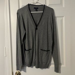 Gap contrast border cardigan with pockets